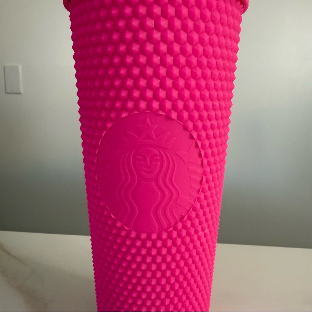 NIB Pink coffee tumbler and straw - Picture 3 of 9